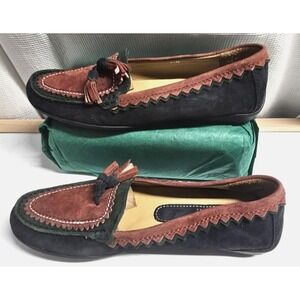 VANELI‎ style in Italy suede tassels driving loafers woman Sz 7.5Narrow